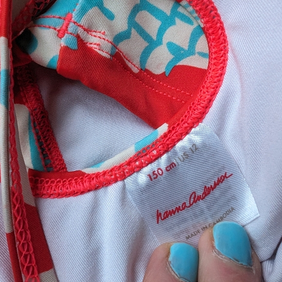 Hanna Andersson tankini Swimsuit top size 12 - Picture 3 of 5